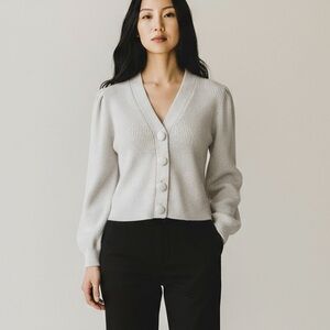 Zara ribbed bell sleeve Women’s cardigan button up Xs